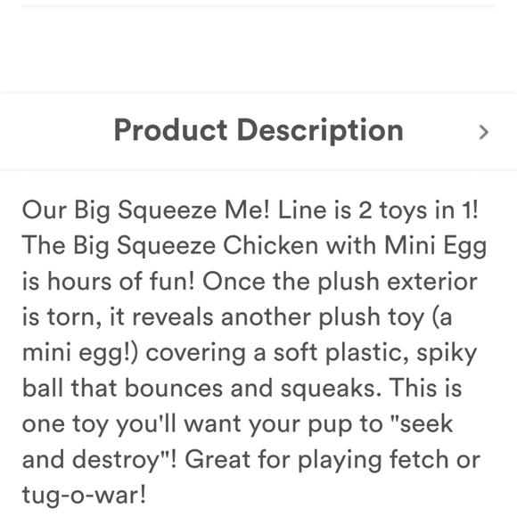 Dog toy: Chick with bonus toy inside - Picture 4 of 8